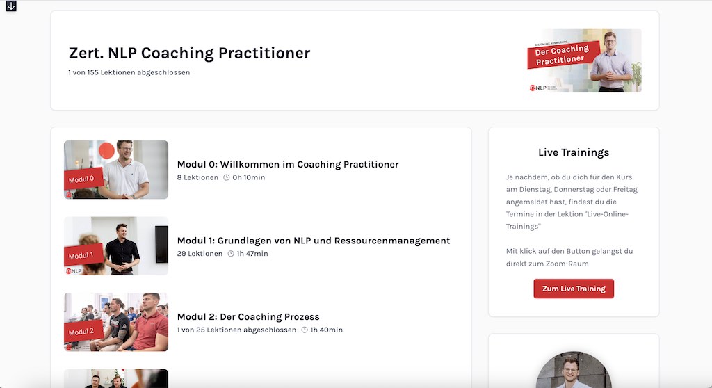 NLP Coaching Ausbilung online